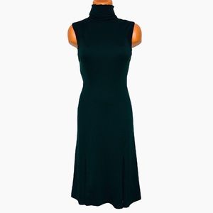 Diane Von Furstenberg Sleeveless Turtleneck Dress Green Size 4